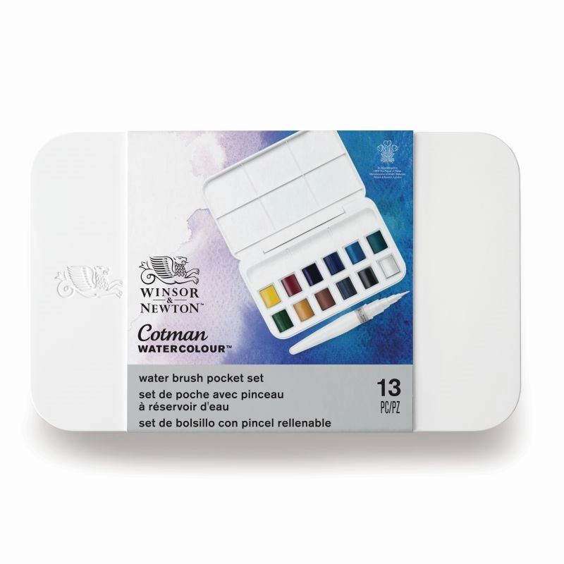 Een Cotman waterbrush set met 12 napjes koop je bij Terpen Tijn